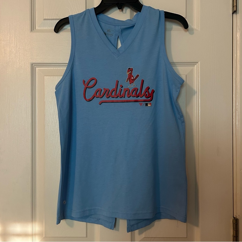St. Louis Cardinals Blue Split Back Tank Top